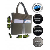 SEVBAGS Kadın Spor Okul Günlük Askılı Omuz Ve Kol Çantası ÇİZGİLİ - 3