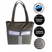 SEVBAGS Kadın Spor Okul Günlük Askılı Omuz Ve Kol Çantası ÇİZGİLİ - 8