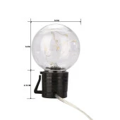 Solar 10Led Ampül 8 Mod 3.5Mt Güneş Enerjili Dış Bahçe Aydınlatma Dekorasyon Günışığı - 4
