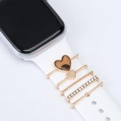 Apple Watch Uyumlu Leopar Kalpli Kordon Aksesuar/charm Gold Renkli - 2