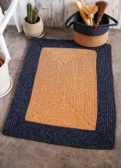 The Mia SPT0044 Jutte Dikdörtgen Halı Bambu Lacivert 60x90 Cm - 1