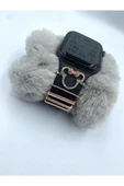 Watch Uyumlu Minnie Figürlü Zirkon Taşlı Saat Kordon Charm Aksesuar Gold Renk - 2
