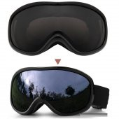Çift Katman Anti-Sis Siyah Lens UV Snowboard Kayak Gözlüğü - 2