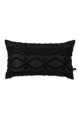 Bohem Özel Tasarım Punch Panç Desen Dikdörtgen Dekoratif Kırlent Kılıfı Letta Siyah thumbnail 1
