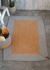 The Mia SPT0043 Jutte Dikdörtgen Halı Bambu Gri 60x90 Cm - 1