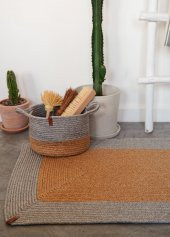 The Mia SPT0043 Jutte Dikdörtgen Halı Bambu Gri 60x90 Cm - 3