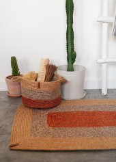 The Mia SPT0045 Jutte Dikdörtgen Halı Bambu Kiremit 60x90 Cm - 3