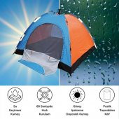 BUFFER® Otomatik Kurulumlu Kamp Çadırı 4-5 Kişilik (200x200) - 7