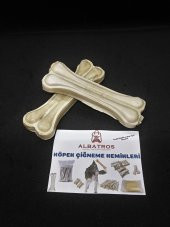12 Cm 2 Adet 50-60gr Köpek Çiğneme Kemiği ,Diş ve Ağız Temizleme,Oyun Kemiği,Pres Kemik - 1