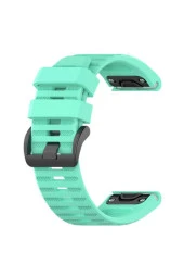 Garmin Approach S60 Için Quick Fit Özellikli Silikon Kordon Kayış Turkuaz - 1