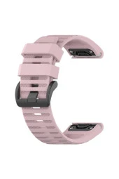 Garmin Fenix 3 - 3 Hr Uyumlu Quick Fit Özellikli Silikon Kordon Kayış Lila - 1