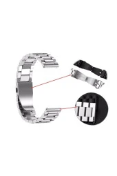 Garmin Vivoactive 4 Için Metal Tokalı Dişli Kordon Gümüş - 2