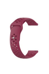 Amazfit Gtr 2 Için Delikli Silikon Kordon Bordo - 1