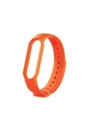 Turuncu Xiaomi Mi Band 3 Uyumlu Silikon Kordon Kayış - 1