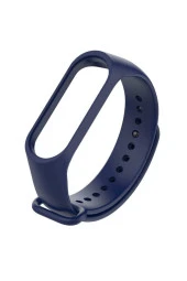 Lacivert Xiaomi Mi Band 3 İçin Silikon Kordon Kayış - 1
