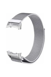 Samsung Gear Fit 2 R360-r365 Large Beden(L SIZE) Metal Manyetik Milanese Kordon Gümüş - 1