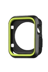 Apple Watch Seri 4 Için 40 Mm Siyah Sarı Iki Renkli Silikon Tpu Kılıf - 1