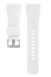 Samsung Galaxy Watch 46 Mm(Sm-r800) Için Silikon Kordon Beyaz - 1