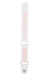 Samsung Galaxy Watch 3 45 Mm(Sm-r840) Için Delikli Silikon Kordon Beyaz Pembe - 1