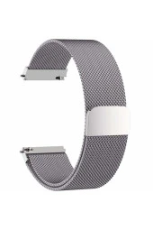 Haylou Ls02 Için Metal Mıknatıslı Milanese Kordon Gümüş - 1