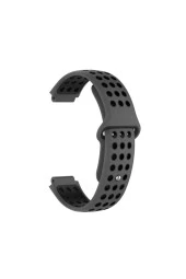Garmin Approach S5 Için Delikli Silikon Kordon Füme Siyah - 1