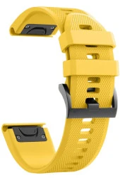 Fenix 6s Sapphire Için Quick Fit Özellikli Silikon Kordon Sarı - 1