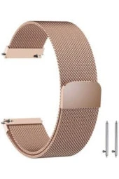 Garmin Venu Için Metal Mıknatıslı Milanese Kordon Rose Gold - 1