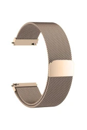 Amazfit Bip S Lite Için Metal Mıknatıslı Milanese Kordon Vintage Gold - 1