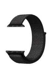 Apple Watch Seri 1 2 3 Için 38 Mm Dokuma Kordon Siyah Kırmızı Noktalı - 1