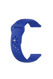 Amazfit Stratos Için Delikli Silikon Kordon Koyu Mavi - 1