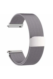 Huawei Watch Gt 2 Pro Uyumlu 46 Mm Için Metal Milanese Kordon Gümüş - 1