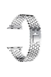 Apple Watch 1 2 3 4 Için 38 - 40 Mm Sekizgen Metal Kordon - 1