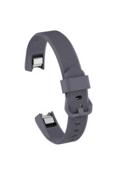 Gri Fitbit Ace Uyumlu Small Beden Tokalı Silikon Kordon - 1