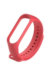 Xiaomi Mi Band 4 Için Silikon Kordon Kayış Kırmızı - 1