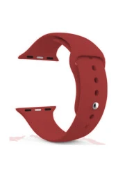 Apple Watch Series 4 5 Uyumlu 40 mm Large Beden(m/l Sıze) Silikon Kordon Bordo - 2