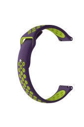 Mor Yeşil Garmin Vivomove Style Luxe Için Delikli Silikon Kordon Kayış - 1
