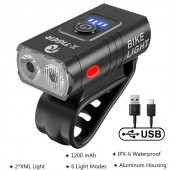 X-Tiger 2T6 LED 1200 Mah Su Geçirmez Far Bisiklet Feneri - 3