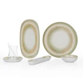 Schafer Lora Kahvaltı Takımı 32 Parça-Yeşil - 1