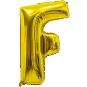 Folyo F Harfi Balon - Altın Renk (40 inç / 100 cm) - 1