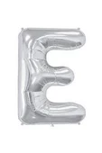 Folyo E Harfi Balon - Gümüş Renk (16 inç / 36 cm) - 1