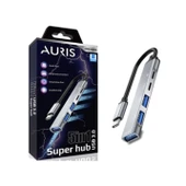 Auris 5-in-1 USB-C Super Hub USB 3.0 - Hızlı ve Çok Yönlü Çözüm - 1