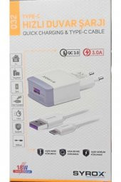 Type-c Hızlı Ev Şarj Aleti 3.0a (Q32 Beyaz) - 1