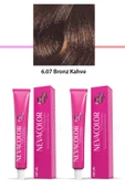2 li Set Premium 6.07 Bronz Kahve - Kalıcı Krem Saç Boyası 2 X 50 g Tüp - 1
