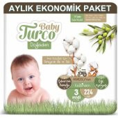 Baby Turco Bebek Bezi Aylık Paket 3 Numara 5-9 kg 224 lü - 1