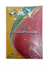 A4 Renkli Fotokopi Kağıdı 5 Renk 80 Gr 3 Paket 300 Adet - 4