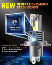 Fahren H4 New Termitör 120W 30000 Lümen 6500K 1:1 Halojen Boy LED Ampül - 5