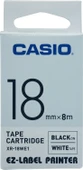 Casio XR-18WE1 (We/bk) Etiket Yazıcısı Kartuşu Beyaz Renk Üstüne Siyah Baskı - 2