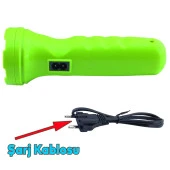 Klaus Led El Feneri Şarjlı Işıldak Kamp Lambası Gece Lambası 3 W thumbnail 4