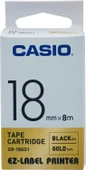 Casio XR-18GD1 (Gold/black) Etiket Yazıcısı Kartuşu Altın Renk Üstüne Siyah Baskı - 2
