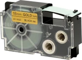 Casio XR-18GD1 (Gold/black) Etiket Yazıcısı Kartuşu Altın Renk Üstüne Siyah Baskı - 1